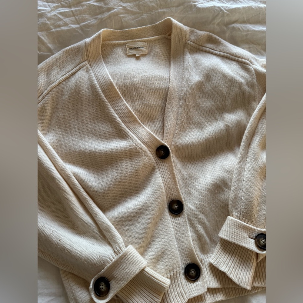 LOULOU Studios cream cardigan